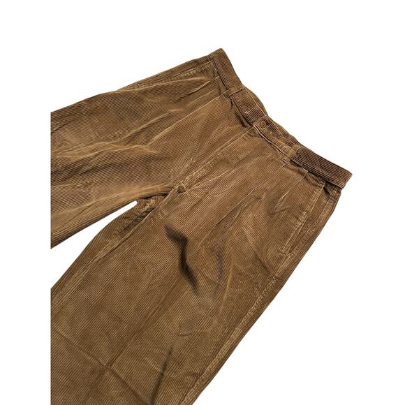 Vintage 90s Claiborne Corduroy Pants Men’s 38R Brown Wide Leg  Actual 36x32 - Picture 10 of 11
